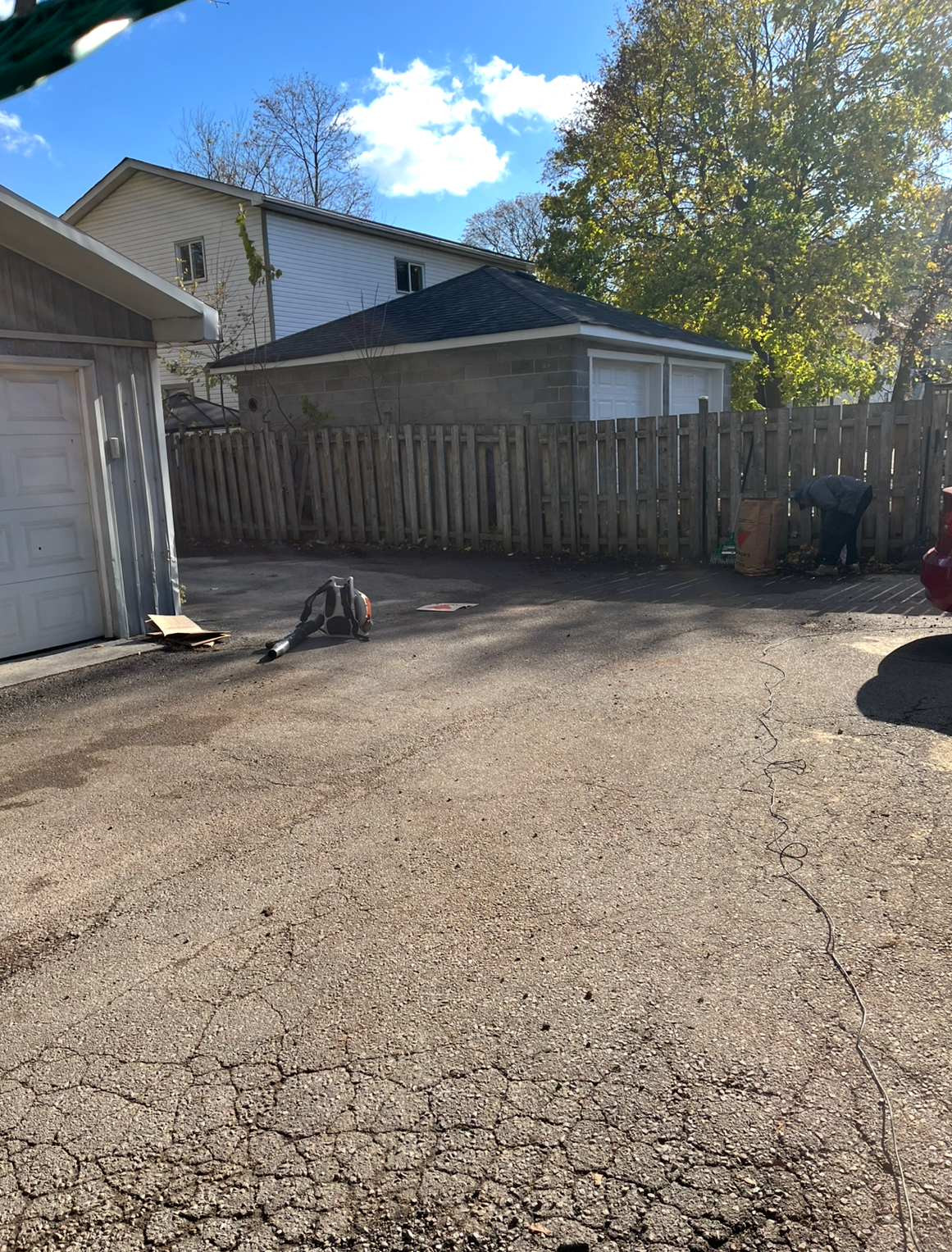 Spring cleanup after — clean, tidy yard